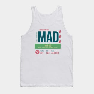 Madrid Airport Stylish Luggage Tag (MAD) Tank Top